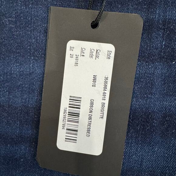 PAIGE Brigitte Boyfriend Skinny Jeans Gibson Distressed NWT Size 29 - Picture 7 of 11